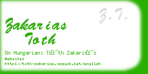 zakarias toth business card